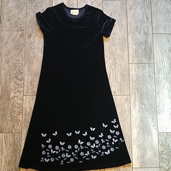 velvet butterfly dress
